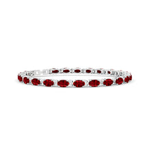 Load image into Gallery viewer, Riviera Ruby and Diamond Tennis Bracelet