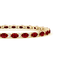 Load image into Gallery viewer, Riviera Ruby and Diamond Tennis Bracelet