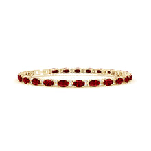 Load image into Gallery viewer, Riviera Ruby and Diamond Tennis Bracelet