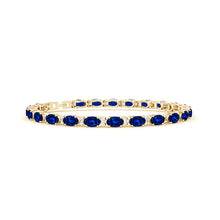 Load image into Gallery viewer, Sultans Sapphire and Diamond Tennis Bracelet