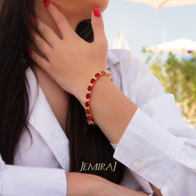 Load image into Gallery viewer, Riviera Ruby and Diamond Tennis Bracelet