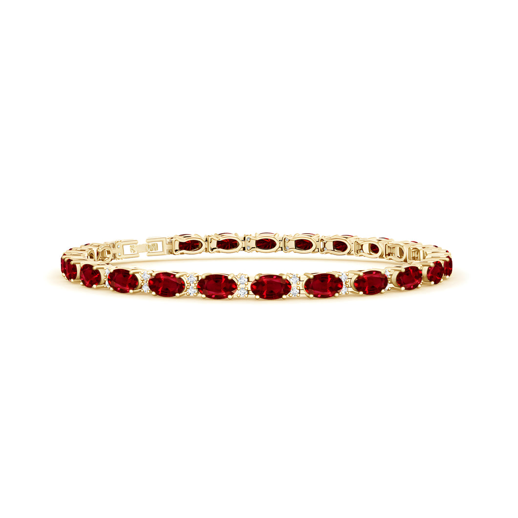 Riviera Ruby and Diamond Tennis Bracelet