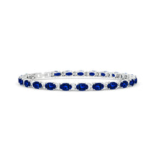 Load image into Gallery viewer, Sultans Sapphire and Diamond Tennis Bracelet
