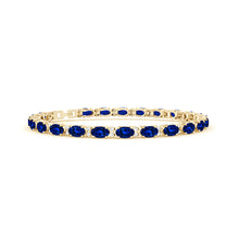 Load image into Gallery viewer, Sultans Sapphire and Diamond Tennis Bracelet
