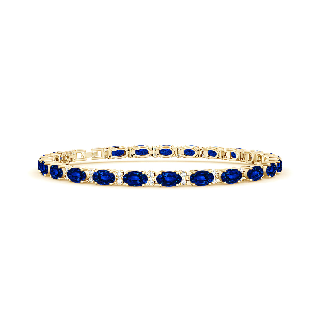 Sultans Sapphire and Diamond Tennis Bracelet